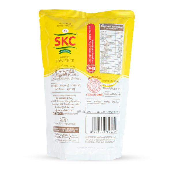 Pure Cow Ghee 1 ltr Pouch