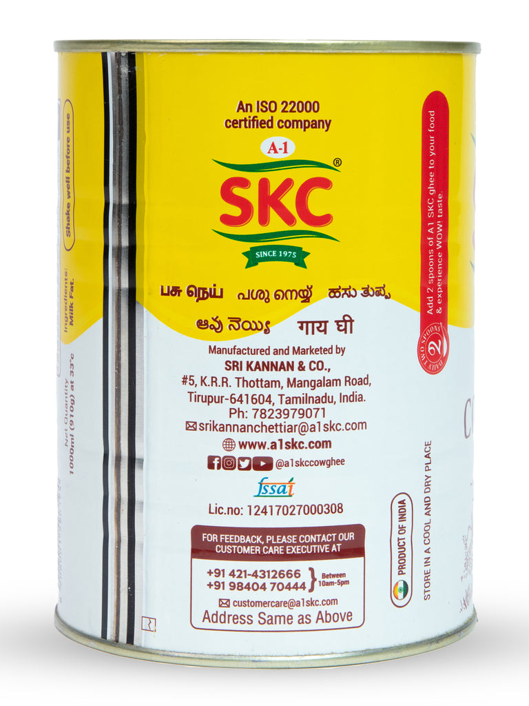 A1 SKC Pure Cow Ghee 1 litre Tin