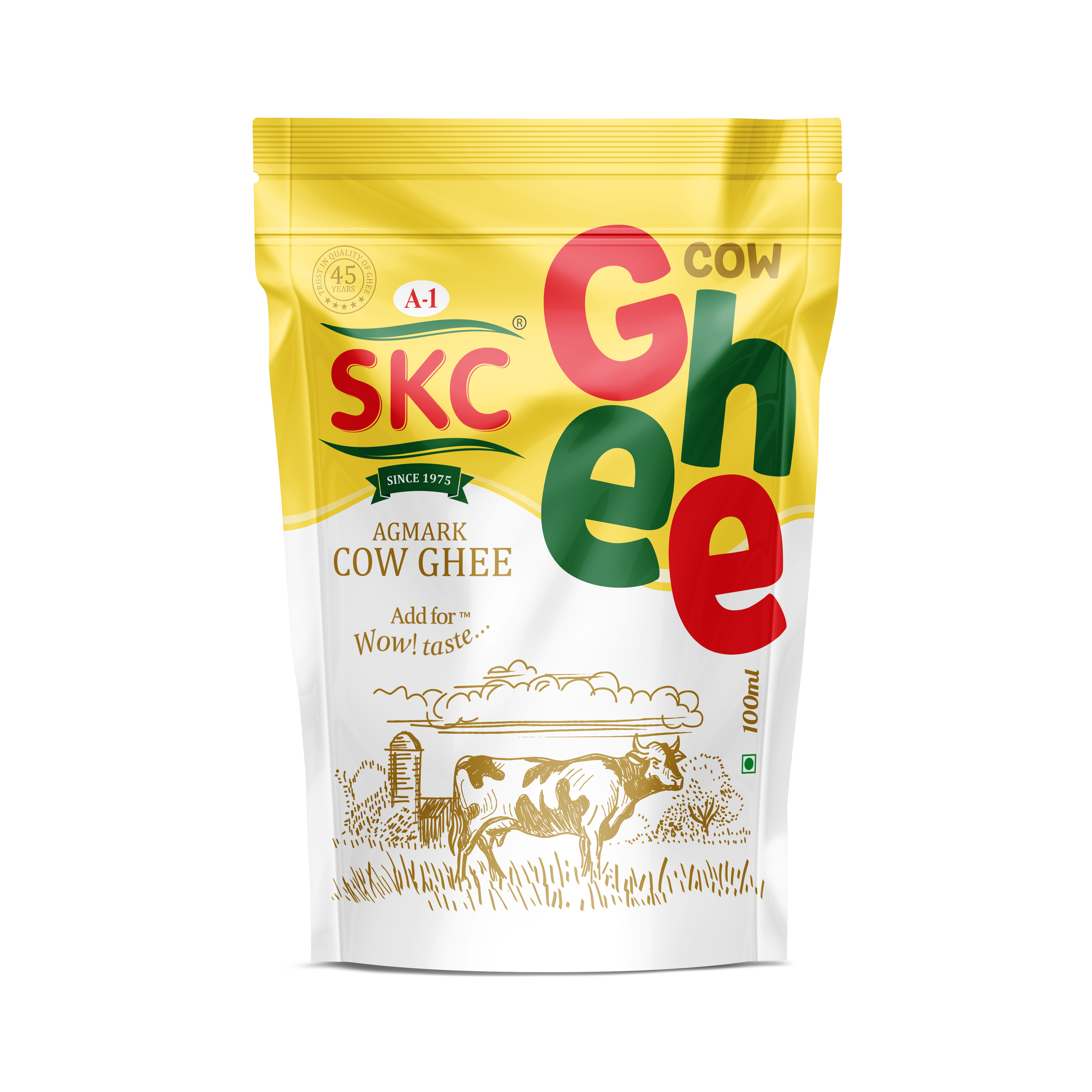 Pure Cow Ghee 500 ml Pouch