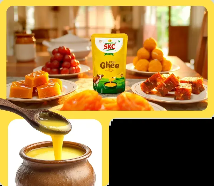 A1 SKC Cow Ghee with traditional sweets